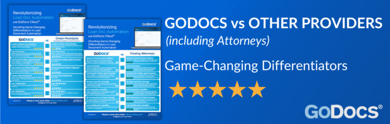Private Lending Loan Document Automation Software Comparison: GoDocs vs. Other Providers (including attorneys)